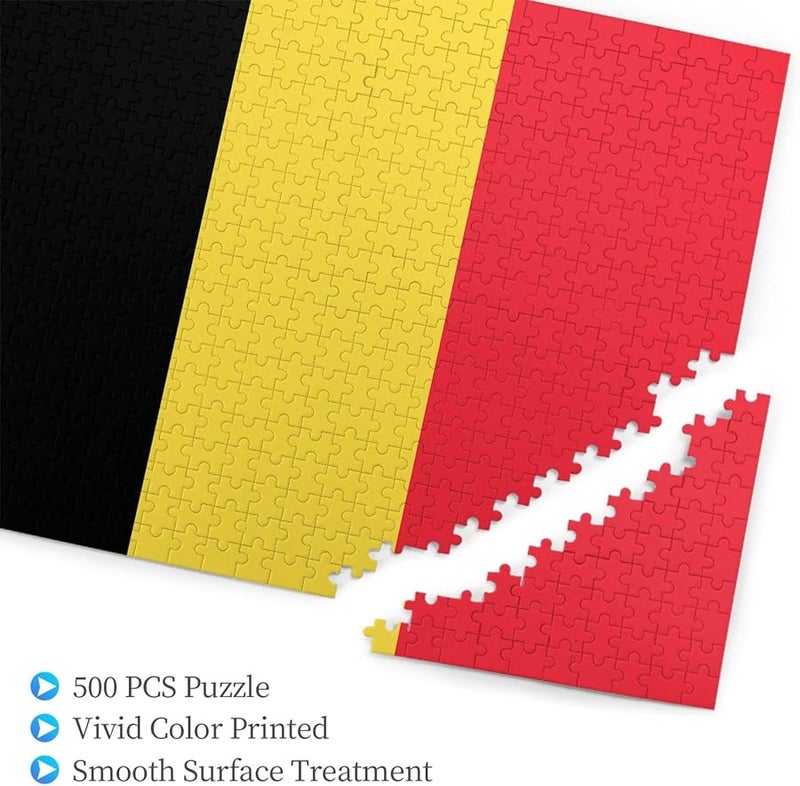 Belgium Flag Jigsaw Puzzle 500 Pieces For Adults Home Decor 20 4 X 15 Inches - Image 2